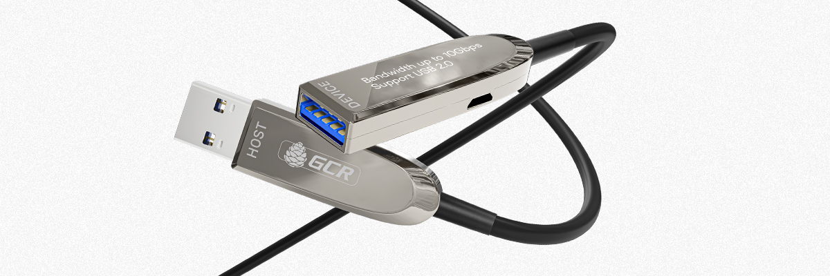 Оптический USB-удлинитель GCR PRO: Промышленное решение для передачи данных на большие расстояния